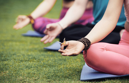 Yoga auf Camping Ötztal Längenfeld