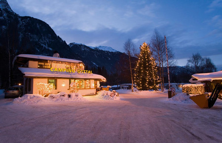 Winter am Camping Ötztal Längenfeld