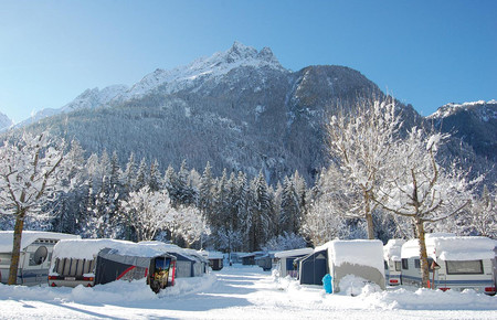 Winter am Camping Ötztal Längenfeld